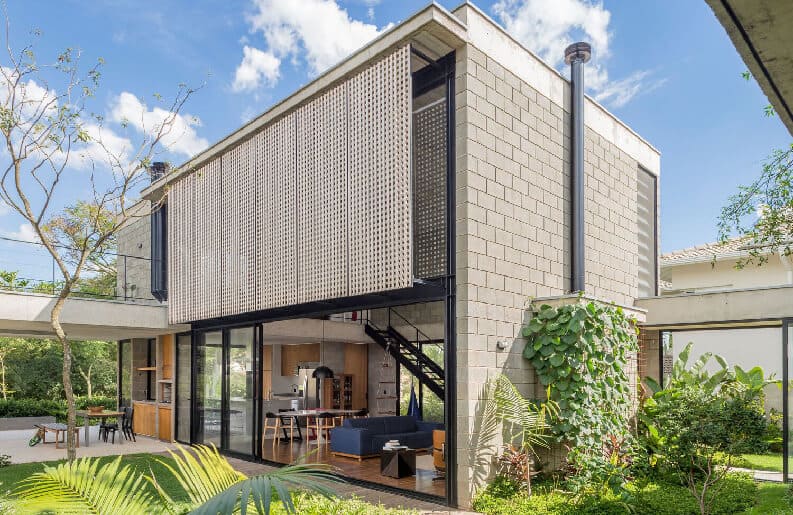 Casa con patio para dos niños, Shieh Arquitetos Associados, Leonardo Shieh