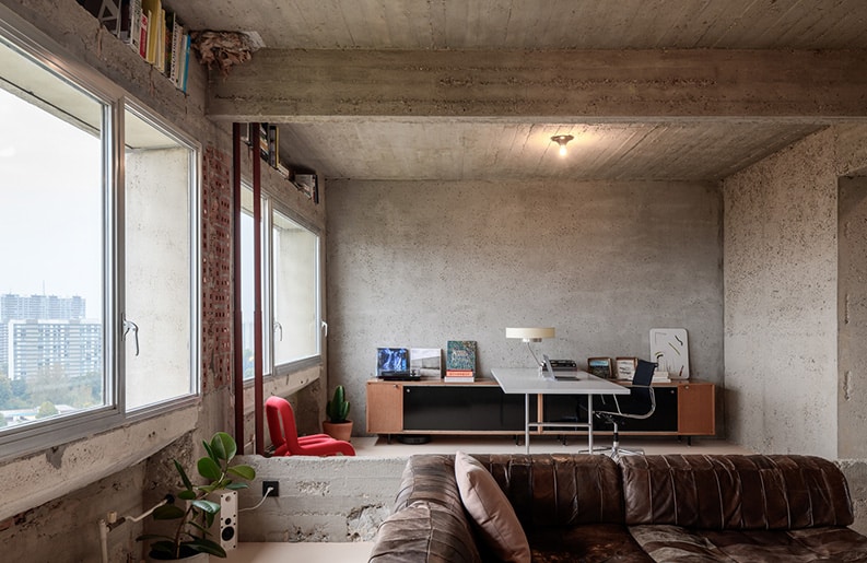 Dúplex brutalista en la Torre Riverside, Olmo Peeters, Matthijs van der Burgt, Estudio Okami Architects