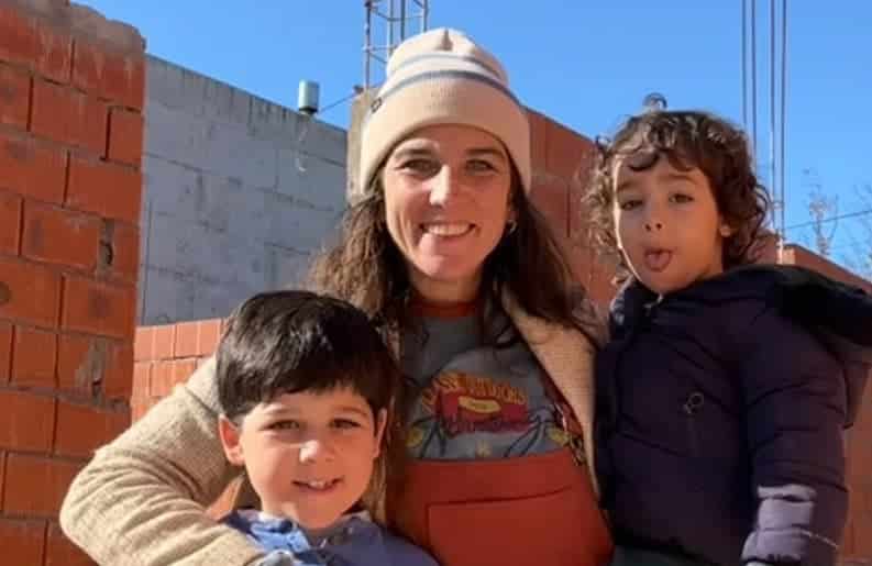 En obra. Juana Repetto mostró los avances de su nueva casa