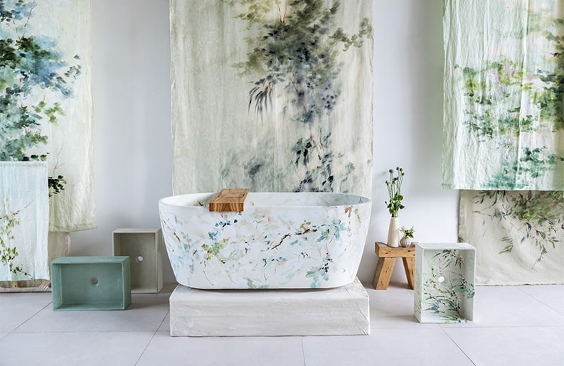 KONQRIT. Reconocida por sus bañeras intervenidas artísticamente, se lanza al mercado internacional
