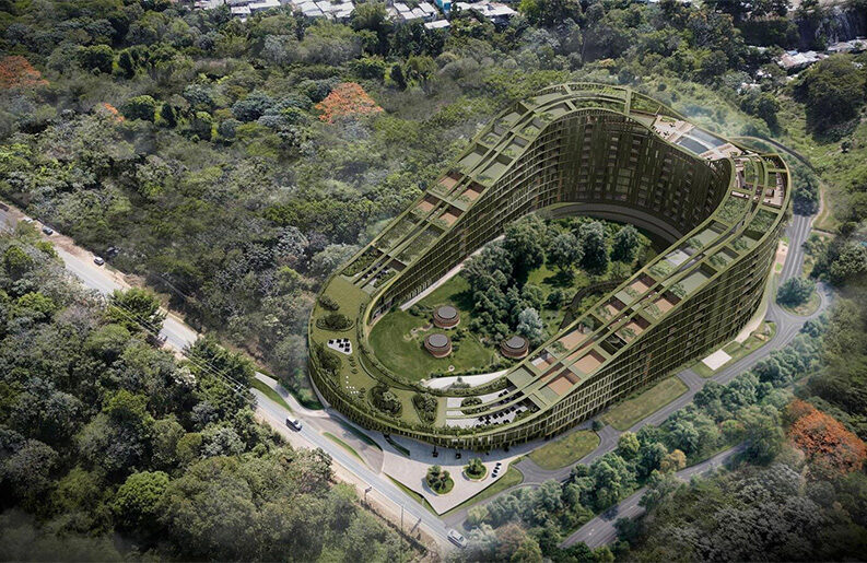 LTR1, el barrio vertical alrededor de un bosque