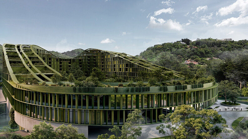 LTR1, el barrio vertical alrededor de un bosque