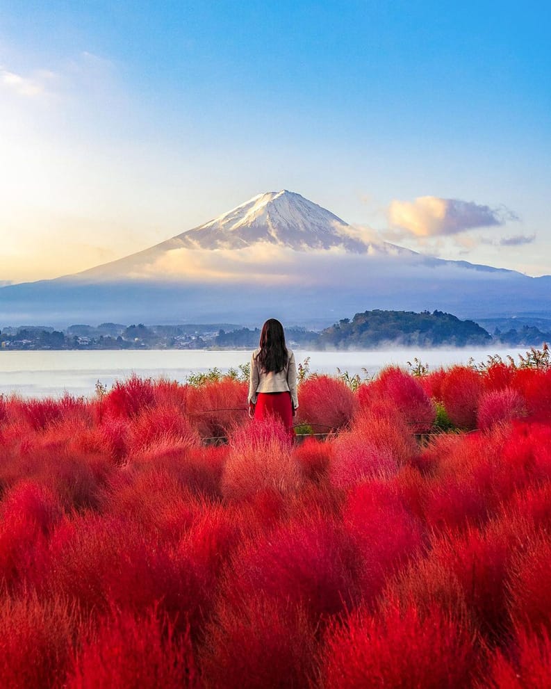 Lago Kawaguchiko, Monte Fuji, Japón