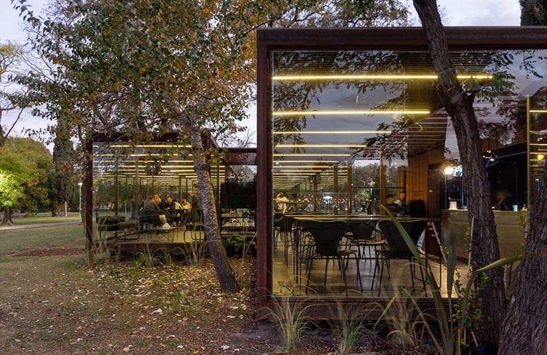 Pabellón en el Parque de Mayo, Bernardo Rosello Arquitectura, Nicolás Herrero