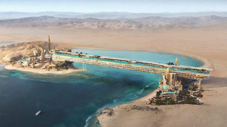 Treyam. El sorprendente hotel puente de 450 metros de longitud en Noem