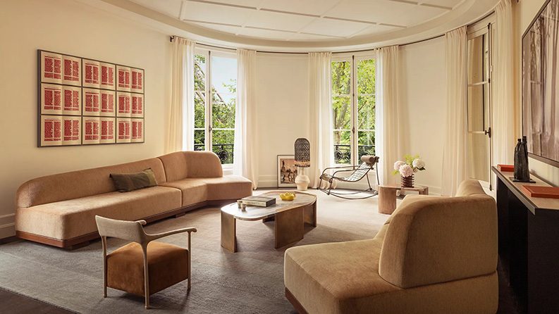 Un departamento parisino con arte