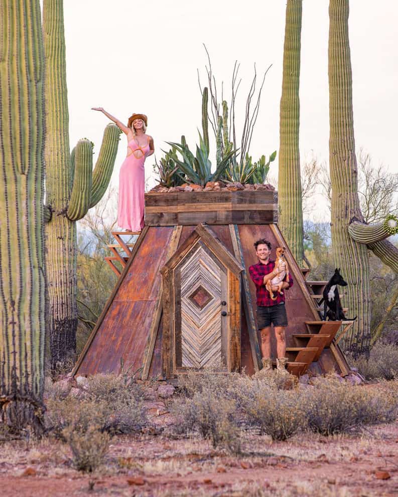 Cabaña del desierto de Sonora, Sara Underwood, Jacob Witzling, Tiny house