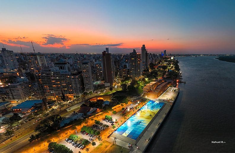 El mural más grande de la Bandera Argentina en Rosario