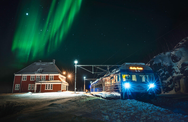Northern Lights Train. El tren que persigue auroras boreales en el Ártico noruego