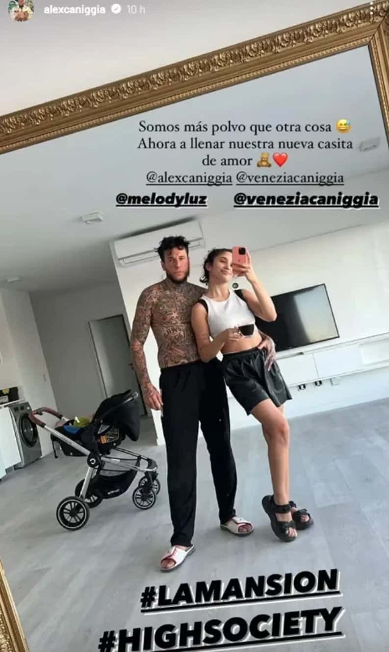 la nueva casa de Alex Caniggia y Melody Luz